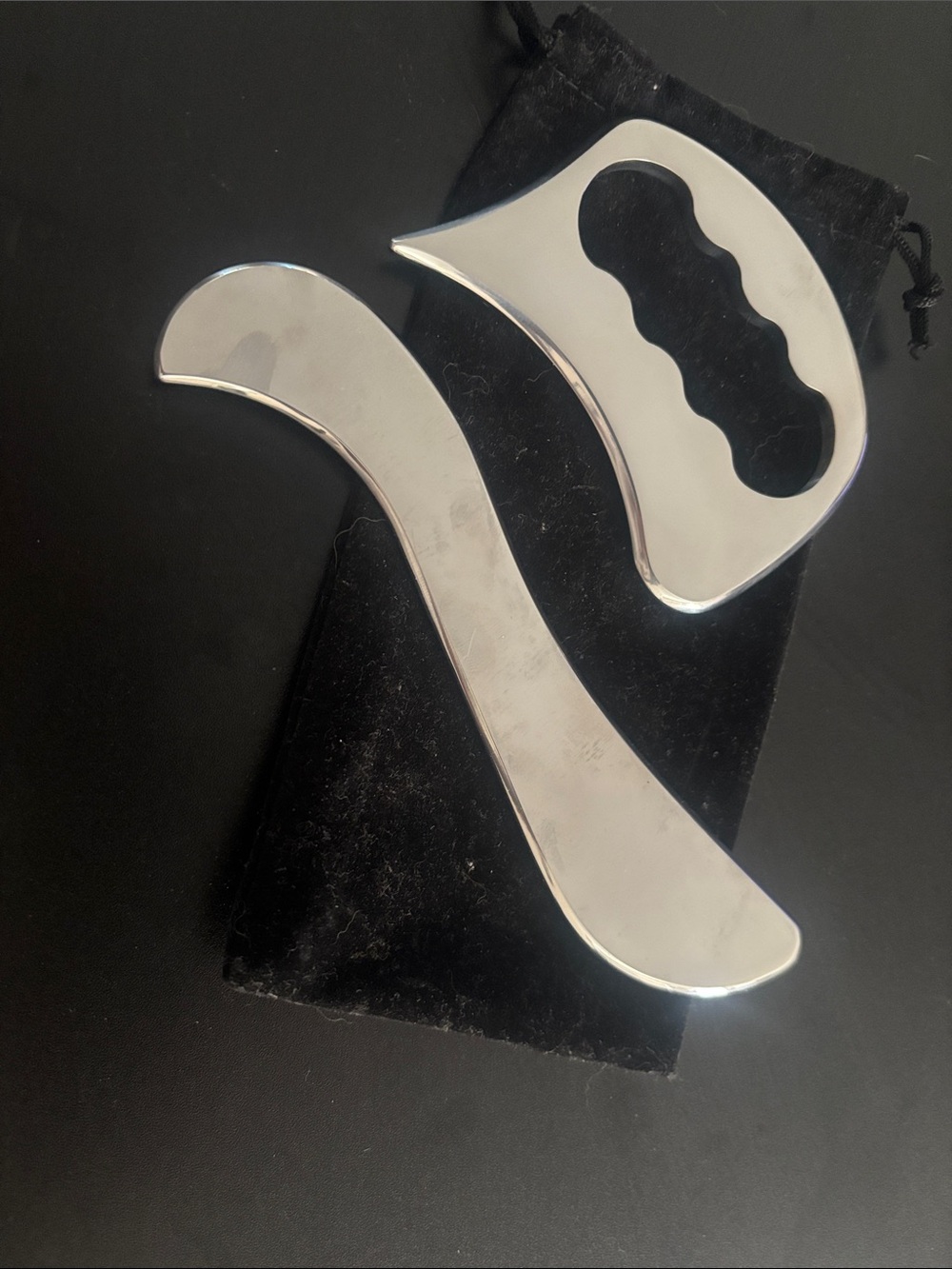 Silver Stainless Steel Gua Sha Massage Tools